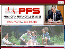 Tablet Screenshot of physicianfinancialservices.com